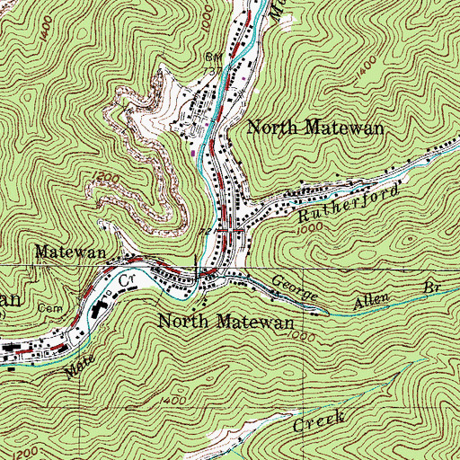 Topographic Map of North Matewan, WV
