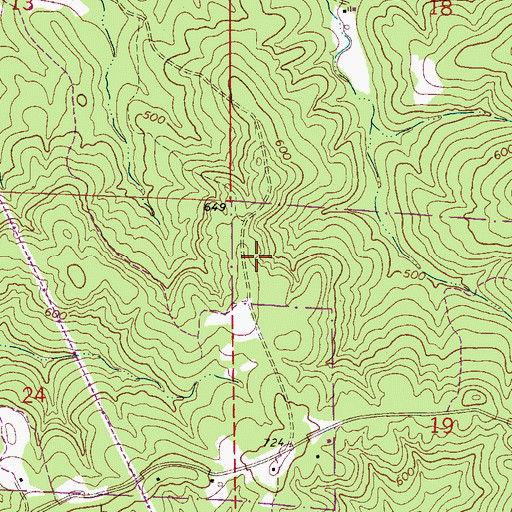 Topographic Map of Terrell Cemetery, AL