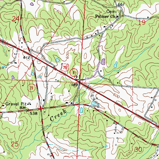 Topographic Map of Faith Tabernacle, AL