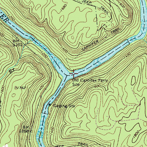 Topographic Map of Old Carnifex Ferry Site, WV