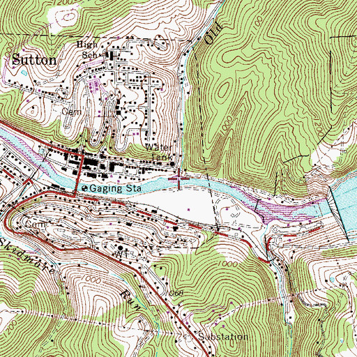 Topographic Map of Old Woman Run, WV