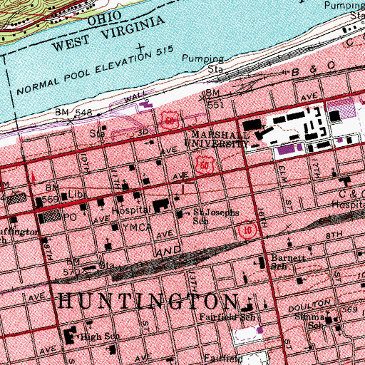 Topographic Map of Oley School (historical), WV