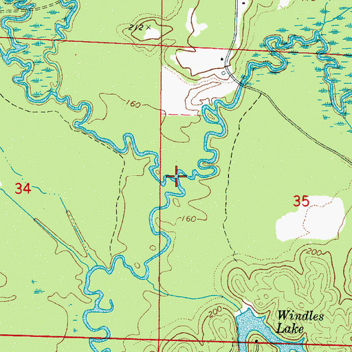 Topographic Map of Bear Creek, AL
