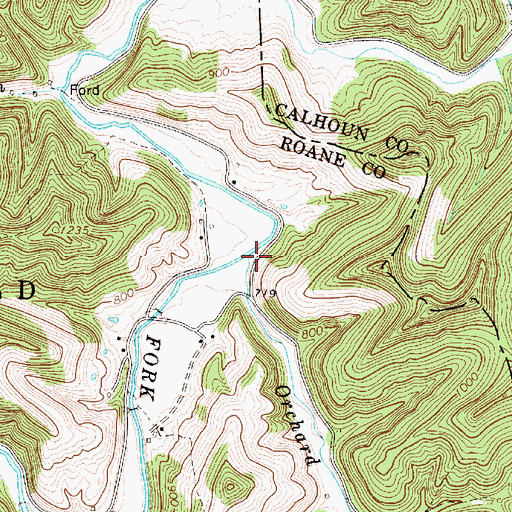 Topographic Map of Orchard Run, WV