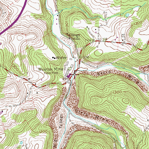 Topographic Map of Owl Creek, WV