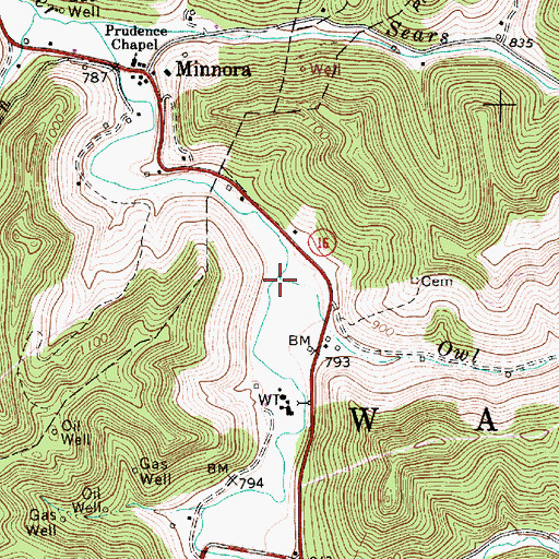 Topographic Map of Owl Run, WV