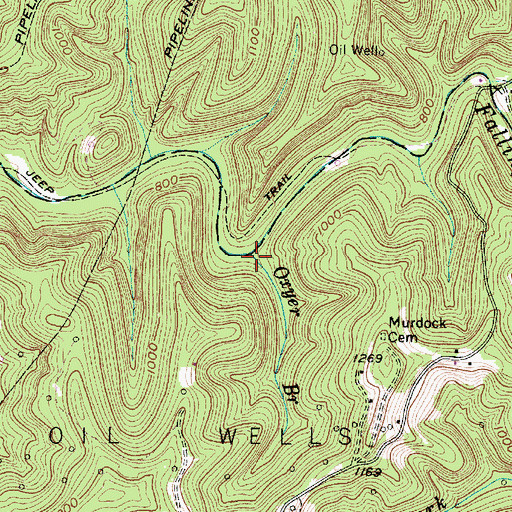 Topographic Map of Oxyer Branch, WV