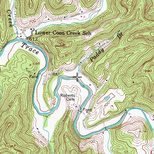 Topographic Map of Paddy Branch, WV
