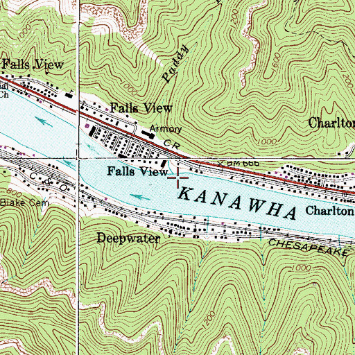 Topographic Map of Paddy Branch, WV