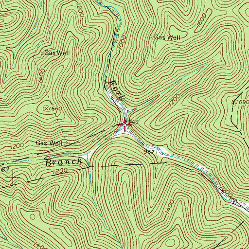 Topographic Map of Panther Branch, WV