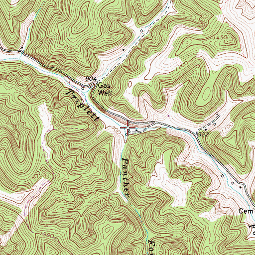 Topographic Map of Panther Fork, WV