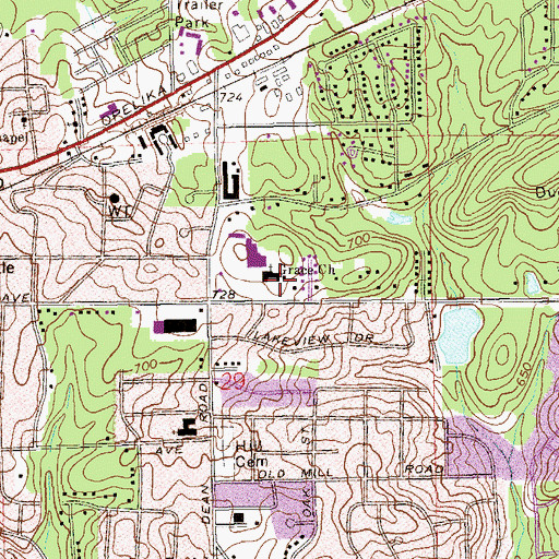 Topographic Map of Grace United Methodist Church, AL