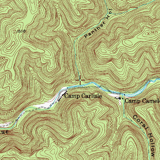 Topographic Map of Panther Hollow, WV