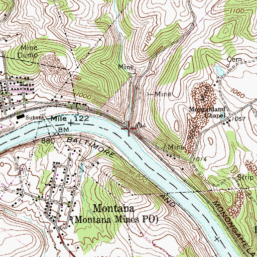 Topographic Map of Parker Run, WV