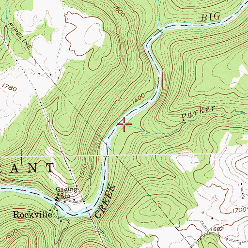 Topographic Map of Parker Run, WV