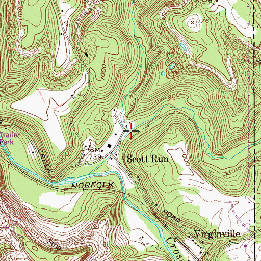 Topographic Map of Parmar Run, WV