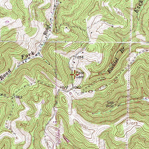 Topographic Map of Pate Cemetery, WV