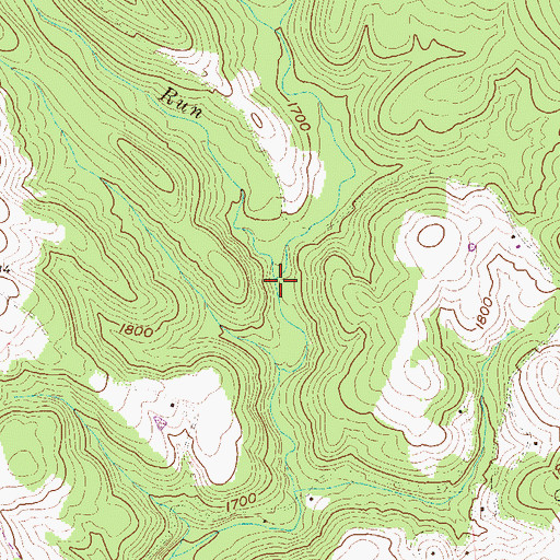 Topographic Map of Patterson Run, WV
