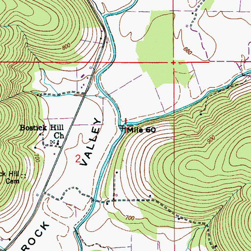 Topographic Map of Hurricane Creek, AL