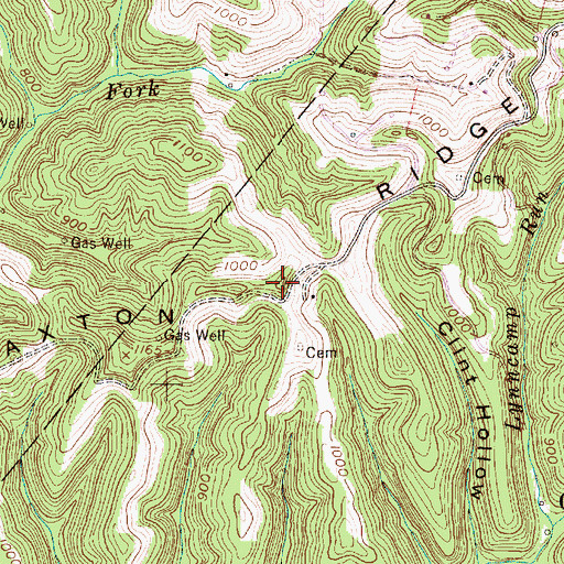 Topographic Map of Paxton Ridge, WV