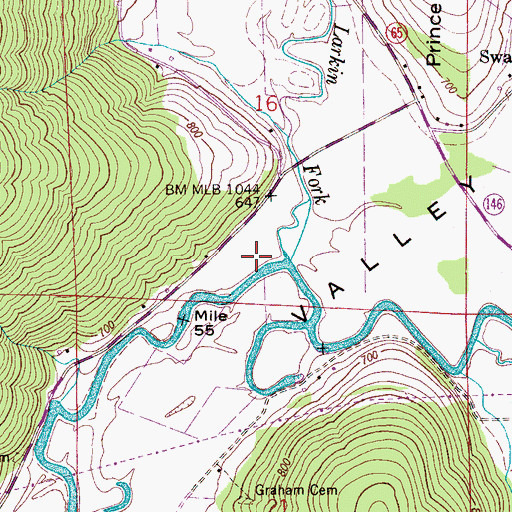 Topographic Map of Larkin Fork, AL