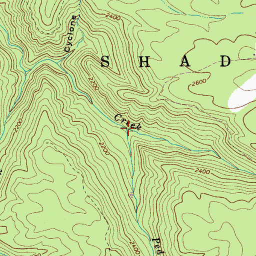 Topographic Map of Pedge Branch, WV