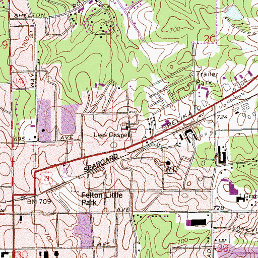 Topographic Map of Lees Chapel African Methodist Episcopal Church, AL