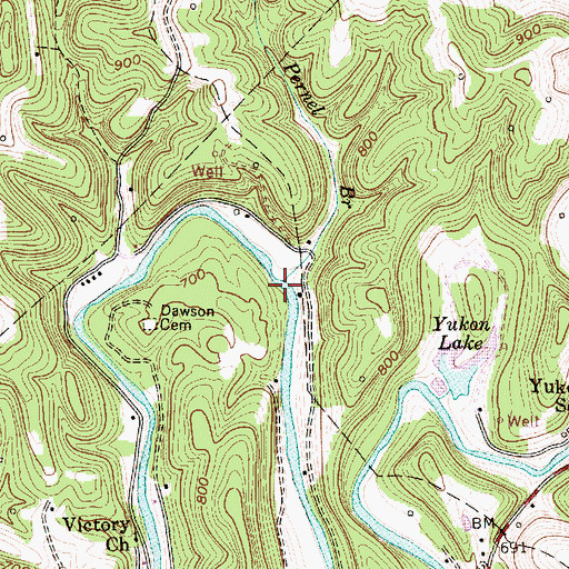 Topographic Map of Pernel Branch, WV