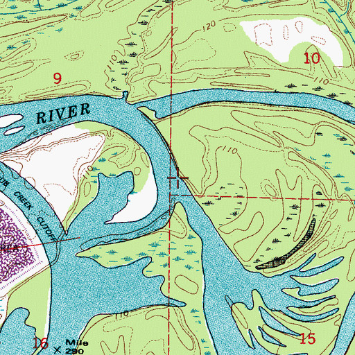 Topographic Map of Lubbub Creek, AL