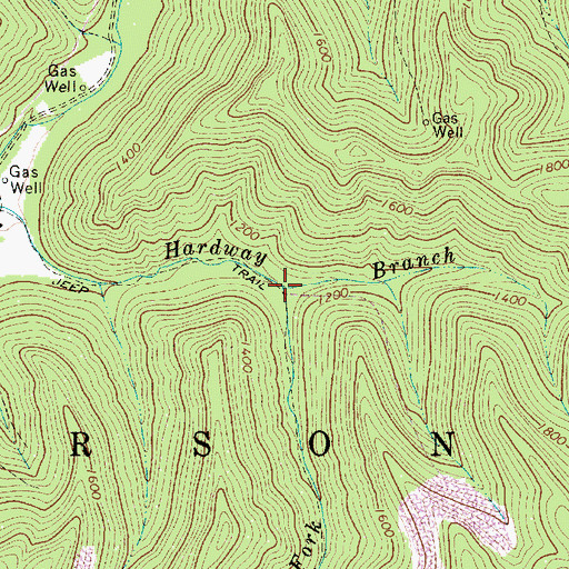 Topographic Map of Peters Fork, WV