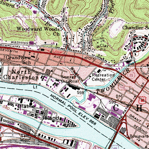 Topographic Map of Pfieffer Branch, WV