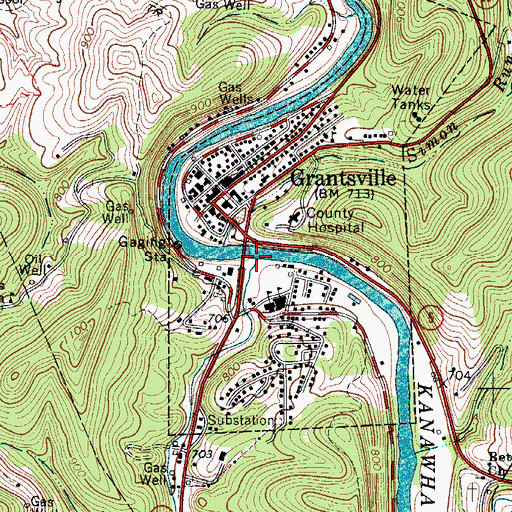 Topographic Map of Philip Run, WV