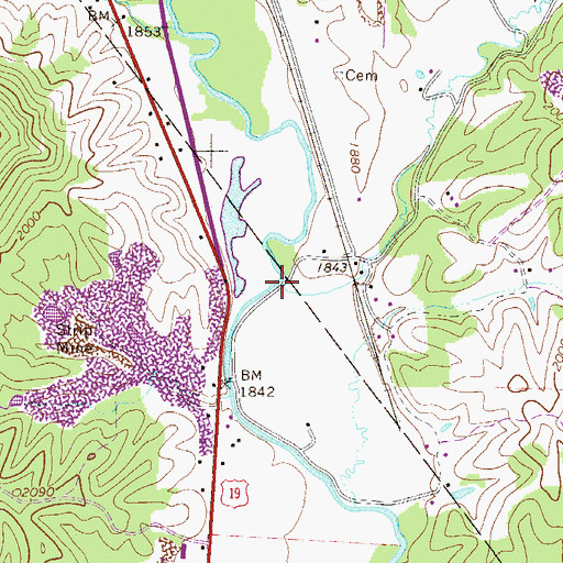 Topographic Map of Phillips Run, WV