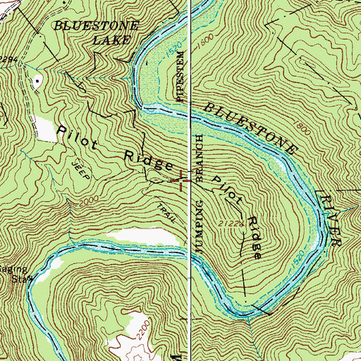 Topographic Map of Pilot Ridge, WV