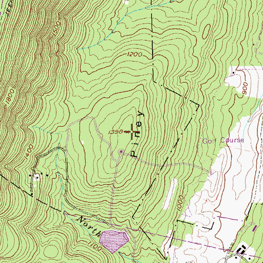 Topographic Map of Piney Ridge, WV