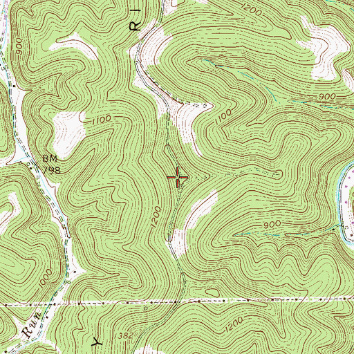 Topographic Map of Piney Ridge, WV