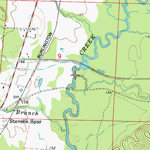 Topographic Map of Seneca Creek, AL