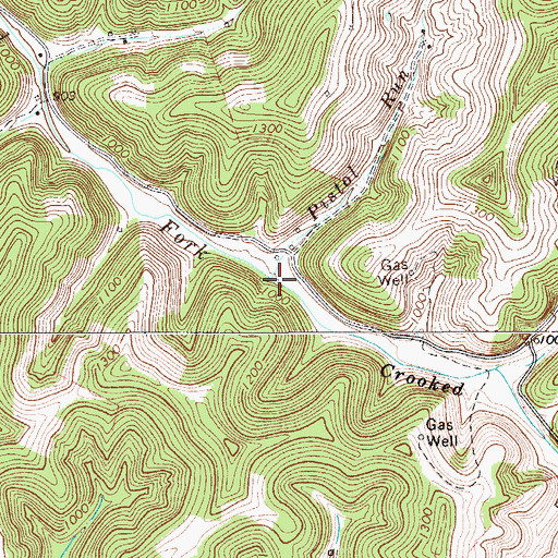 Topographic Map of Pistol Run, WV