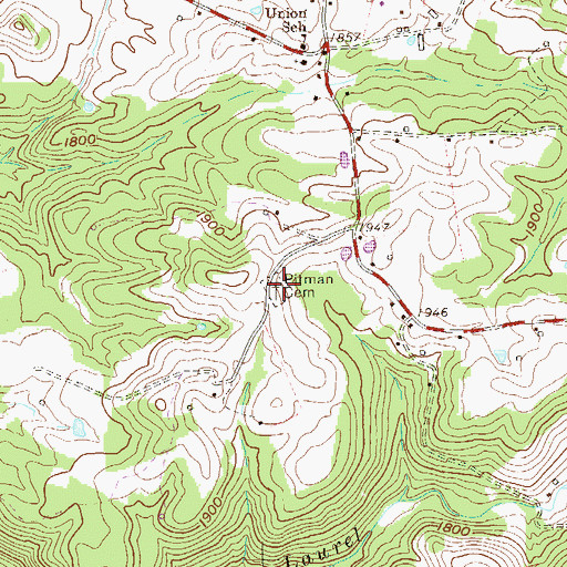 Topographic Map of Pitman Cemetery, WV