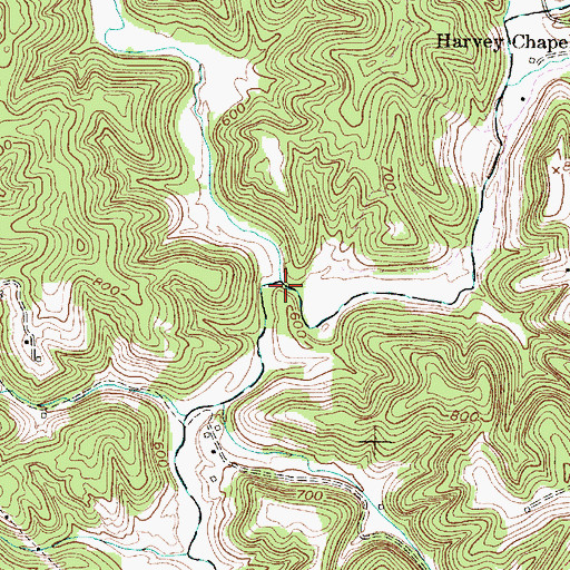 Topographic Map of Plants Run, WV