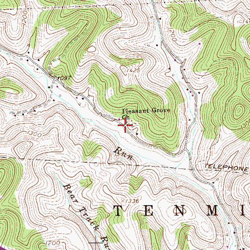 Topographic Map of Pleasant Grove Church, WV