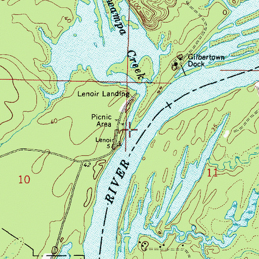 Topographic Map of Tallawampa Creek, AL