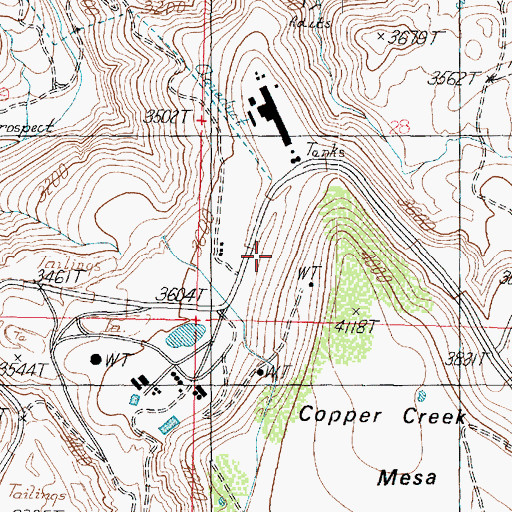 Topographic Map of Black Mesa, AZ