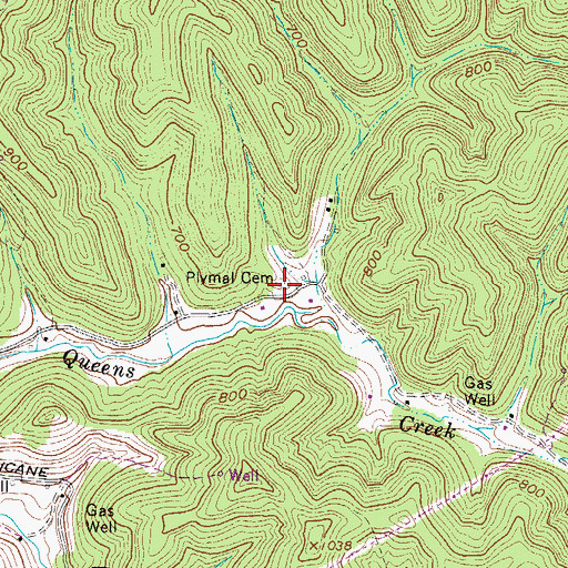 Topographic Map of Plymal Cemetery, WV