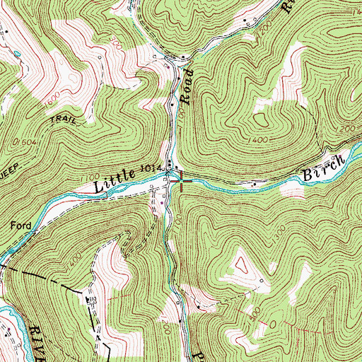 Topographic Map of Polemic Run, WV