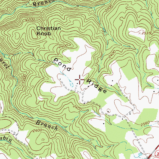Topographic Map of Pond Ridge, WV