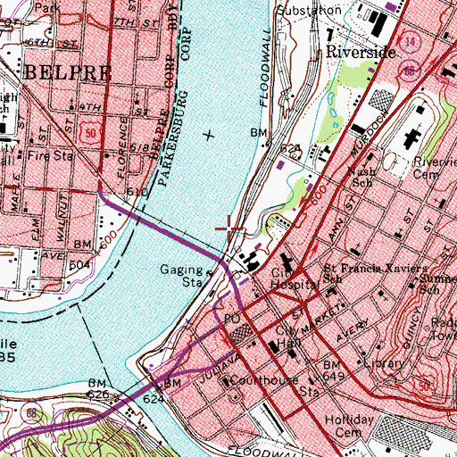 Topographic Map of Pond Run, WV