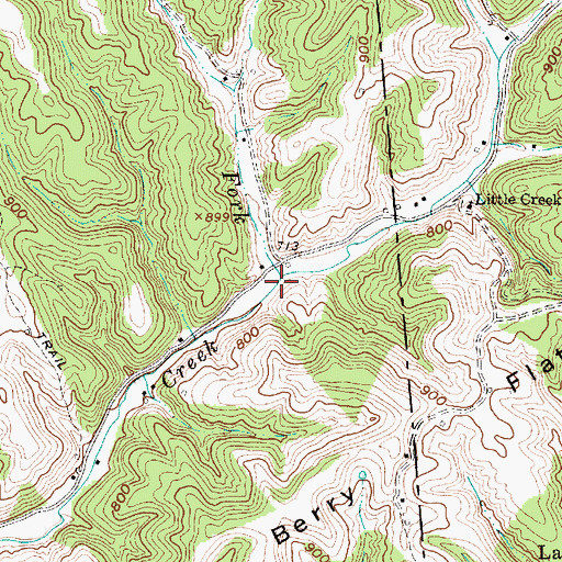 Topographic Map of Poplar Fork, WV