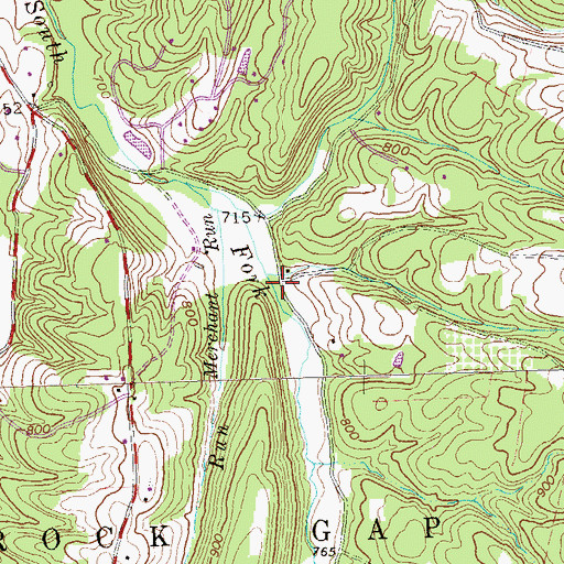 Topographic Map of Posey Hollow, WV