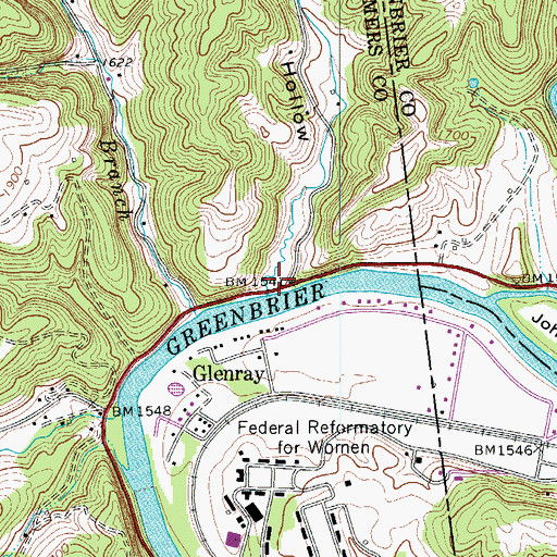 Topographic Map of Possum Hollow, WV
